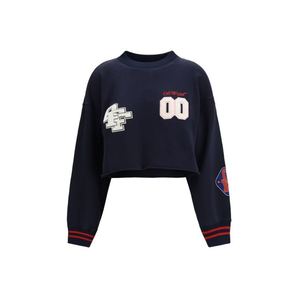 Off-White Women Royal Patch Cropped Sweatshirt